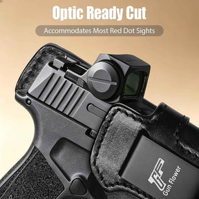 Sig Sauer P365 X-Macro IWB Leather Holster w/TLR-7 X Light - Light-Bearing Concealed Carry, Fits P365 X-MACRO / TACOPS / COMP, Optic Cut, 1.5"-1.75" Belts, Right Hand