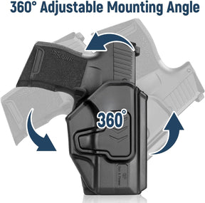 Gun & Flower P365 Holster with Molle Adapter, OWB Holster for Sig Sauer P365X / P 365 SAS / P365 .380, Index Release, Adjustable Cant, Right Hand GUN & FLOWER