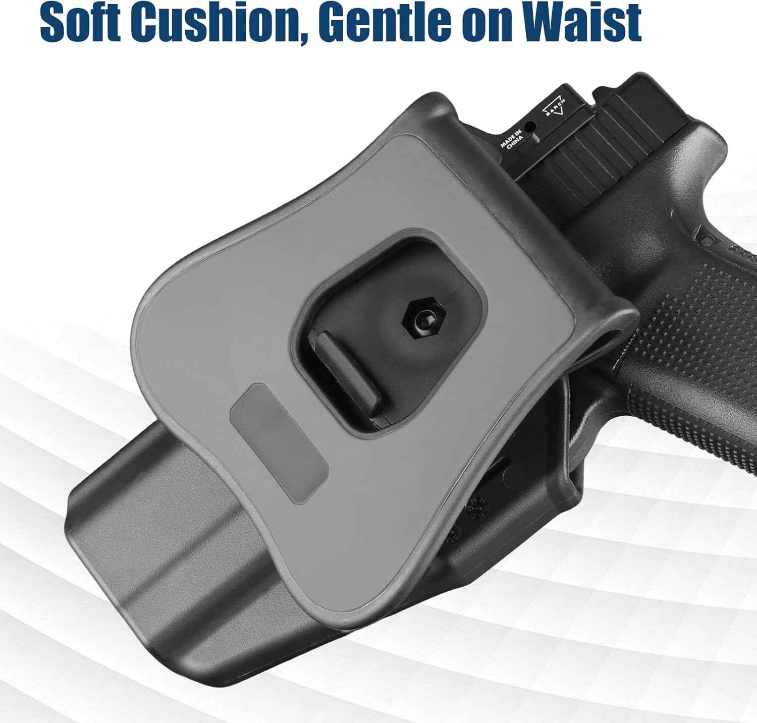 G19 OWB Index Finger Release Holster for Glock 19 G26 Gen 3 4 5, 19X 23 Gen 3 4, G 32 44 45 丨 Level II Retention, 360° Adjustable丨Optic-Compatible Option Available