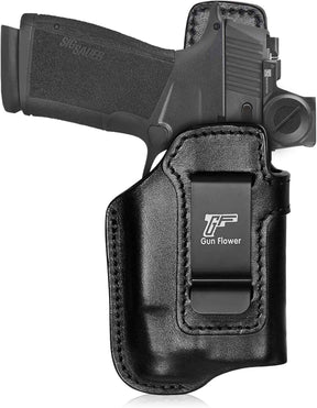 Sig Sauer P365 X-Macro IWB Leather Holster w/TLR-7 X Light - Light-Bearing Concealed Carry, Fits P365 X-MACRO / TACOPS / COMP, Optic Cut, 1.5"-1.75" Belts, Right Hand
