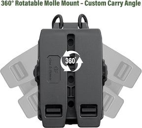 Gun & Flower Molle – Durable Black for Radios, Secure Fit, Easy Attachment for Outdoor, Tactical, and Work Use GUN & FLOWER