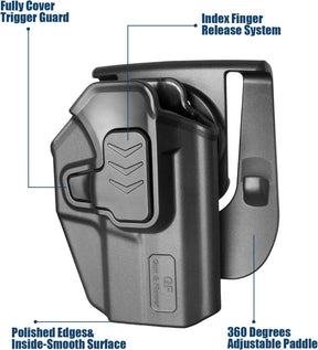 Springfield Hellcat Pro OWB Paddle Holster - Level II Retention, RDS / Optic Ready, Outside Waistband Right Hand