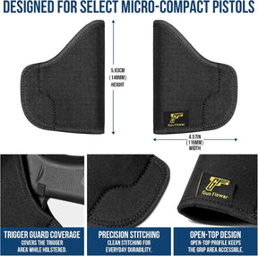 Soft Neoprene, Ambidextrous G43 Soft Pocket Holster, Right/Left Hand Carry , Suede-Like Lining, Secure Pocket Grip, Smooth Draw, Front or Back Pocket Carry