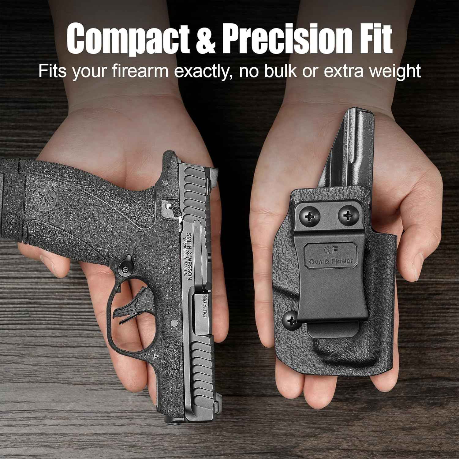 Gunflower S&W Bodyguard 2.0 IWB Kydex Holster - Optic Cut, Adjustable Retention & Cant, Concealed Carry Inside Waistband, Right Hand