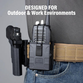 Gun & Flower Molle – Durable Black for Radios, Secure Fit, Easy Attachment for Outdoor, Tactical, and Work Use GUN & FLOWER