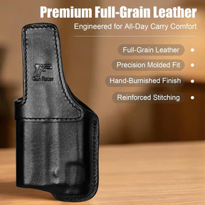 Sig Sauer P365 X-Macro IWB Leather Holster w/TLR-7 X Light - Light-Bearing Concealed Carry, Fits P365 X-MACRO / TACOPS / COMP, Optic Cut, 1.5"-1.75" Belts, Right Hand