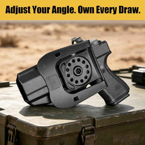 Glock 17/19/19X/45 MOS OWB Paddle Holster - Level II Retention, Optic Ready, 360° Adj  GUN FLOWER