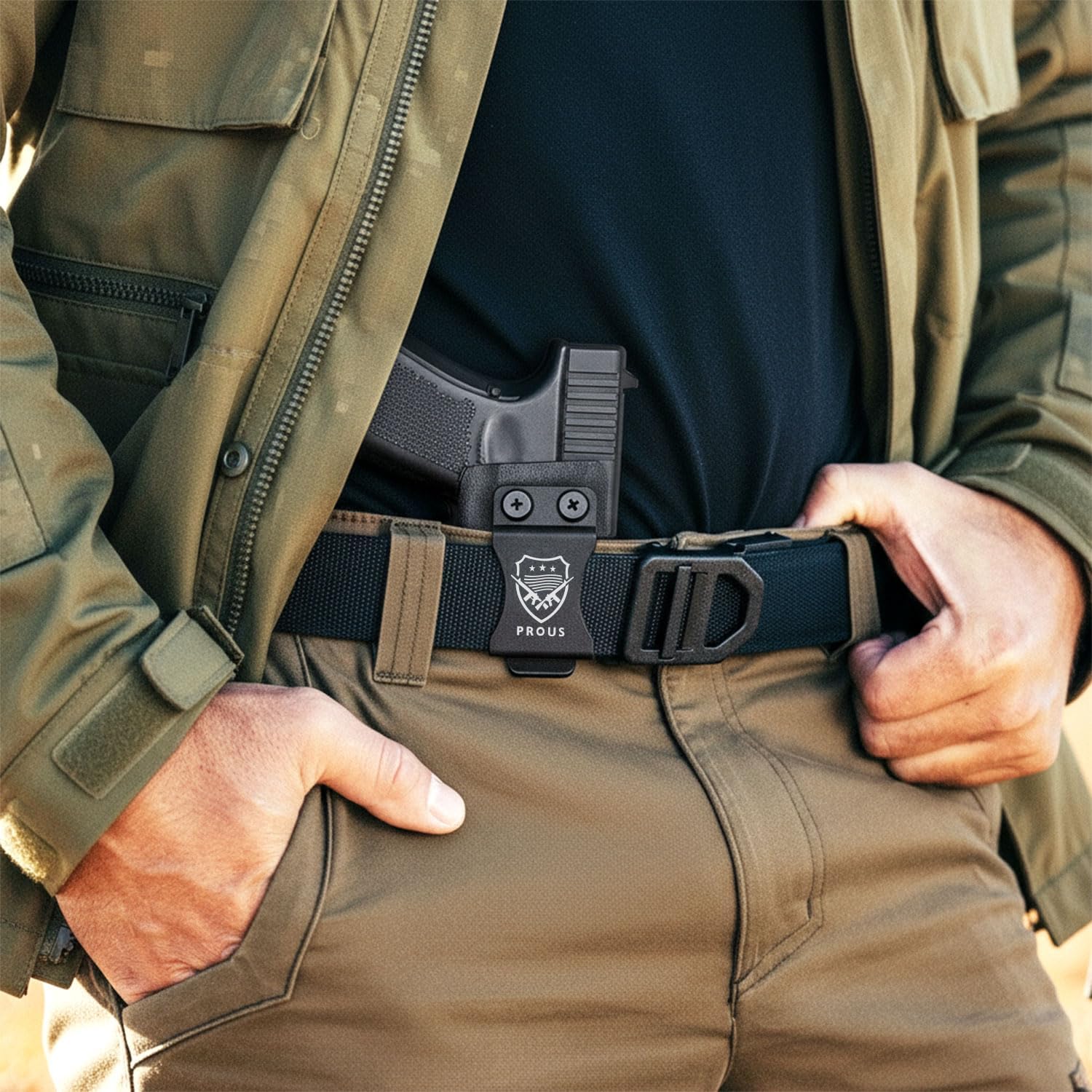 Glock 43X MOS / G48 MOS IWB Kydex Holster - Optics-Ready, TLR-7X/HL-X Sub Compatible, Adjustable Cant & Retention, Fits G43X Rail/G48 Rail/PSA Dagger Micro, Right Hand GUN & FLOWER