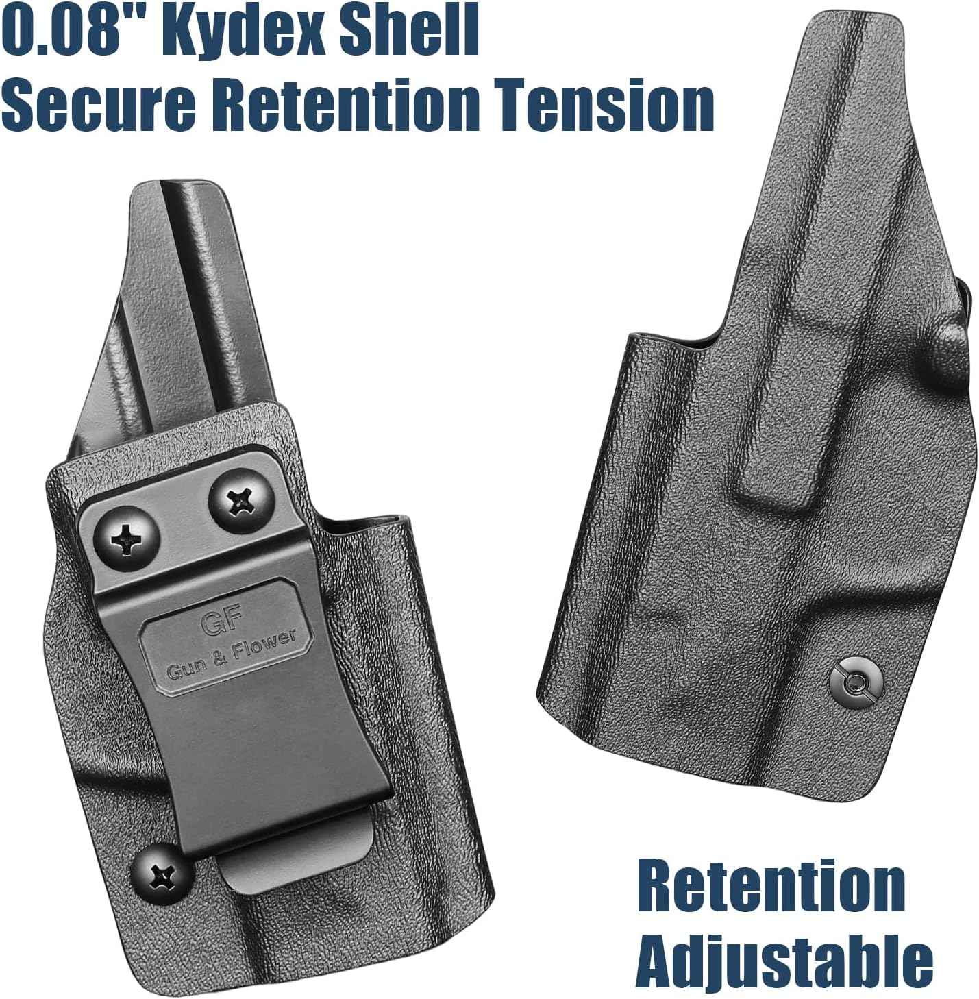 S&W Bodyguard 2.0 IWB Kydex Holster - Optic Cut, Adjustable Cant & Retention, Concealed Carry Inside Waistband, Right Hand