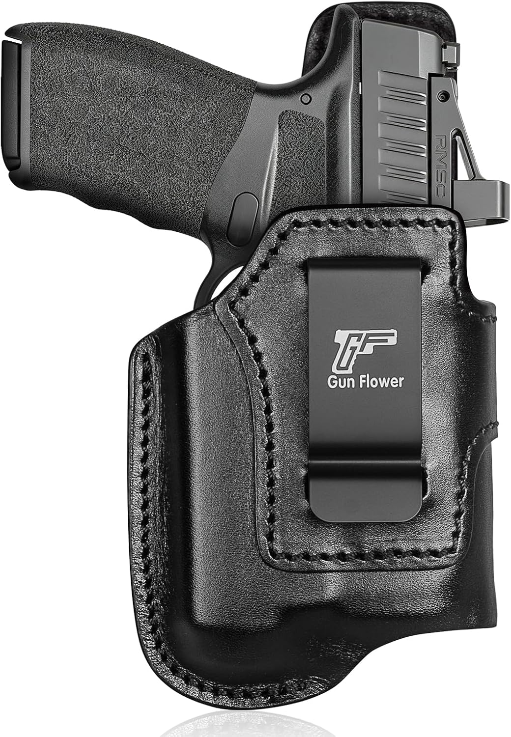 Hellcat Pro IWB Black Leather Holster w/Olight Baldr S / Baldr Mini / RL Mini - Light-Bearing Optic Cut, Fits Hellcat Pro OSP / Comp / Threaded, 1.5"-1.75" Belts, Right Hand