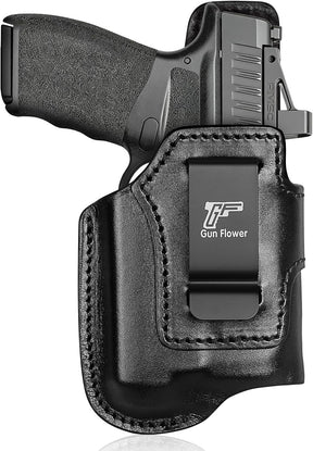 Hellcat Pro IWB Black Leather Holster w/Olight Baldr S / Baldr Mini / RL Mini - Light-Bearing Optic Cut, Fits Hellcat Pro OSP / Comp / Threaded, 1.5"-1.75" Belts, Right Hand