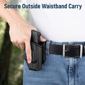 Gun & Flower Belt Clip Holster, OWB Holster for Sig Sauer P365 / P365X / P365 SAS / P365 .380, Index Finger Release, Adjustable Cant, Outside Waistband Carry, Not for XL or XMacro polymerholster