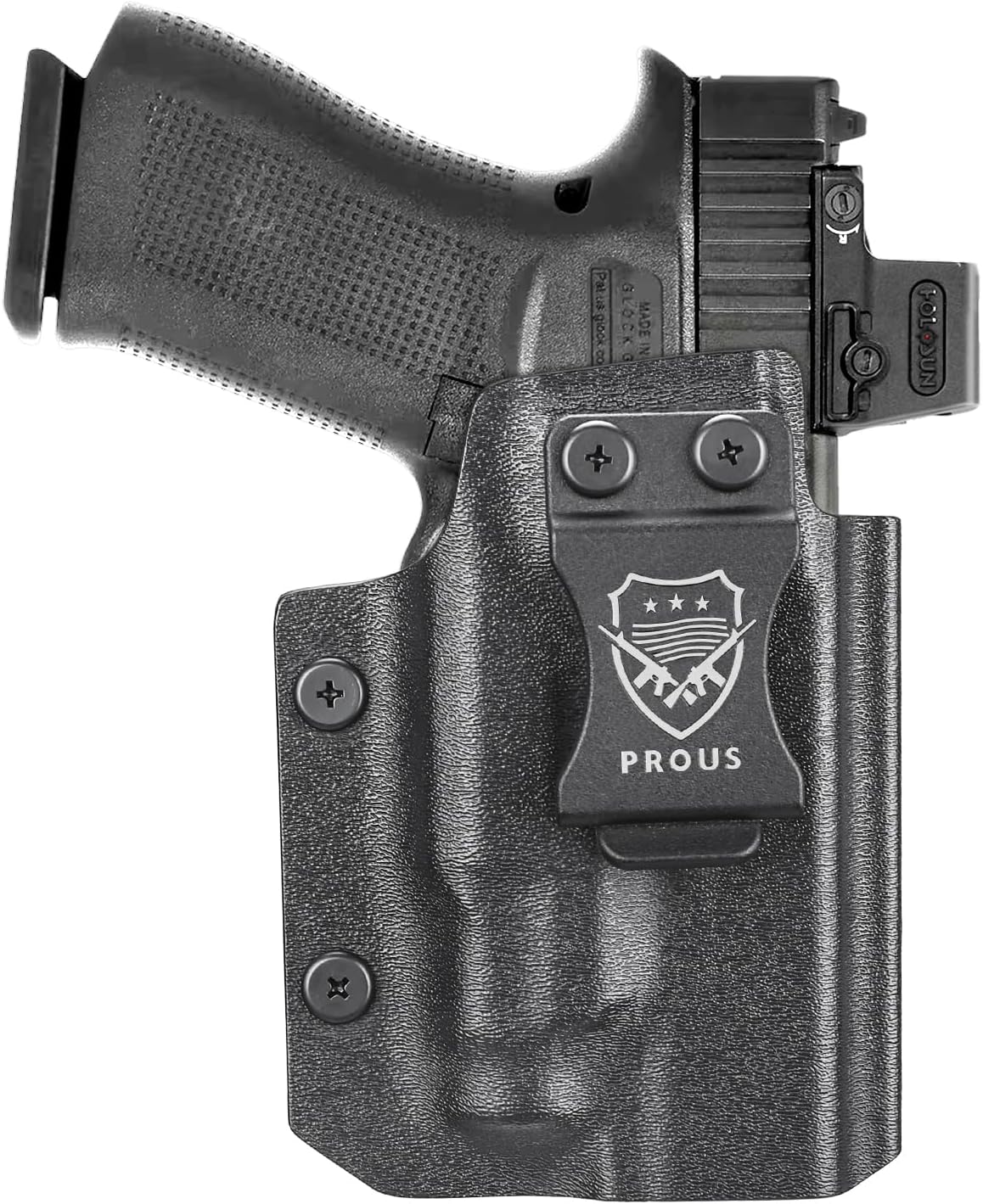 Glock 43X MOS / G48 MOS IWB Kydex Holster - Optics-Ready, TLR-7X/HL-X Sub Compatible, Adjustable Cant & Retention, Fits G43X Rail/G48 Rail/PSA Dagger Micro, Right Hand GUN & FLOWER