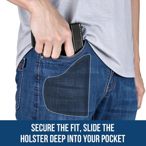 Soft Neoprene, Ambidextrous G43 Soft Pocket Holster, Right/Left Hand Carry , Suede-Like Lining, Secure Pocket Grip, Smooth Draw, Front or Back Pocket Carry