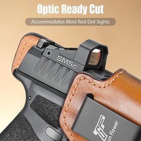 Hellcat Pro IWB Leather Holster w/TLR-7 X Sub, TLR-7 Sub & TLR-7 HL-X Sub - Optic Cut Light-Bearing Concealed Carry, Fits Hellcat Pro OSP / Comp / Threaded, 1.5"-1.75" Belts