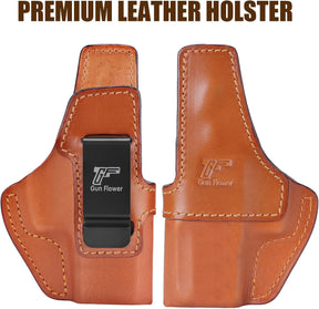 GUN & FLOWER Taurus G3C/G2C IWB Leather Holster - Premium Leather, Optic Cut & Appendix Concealed Carry, Fits 1.5"-1.75" Belts, Right Hand for G3C Toro/TX22 Compact/PT111/PT140 G2 GUN & FLOWER