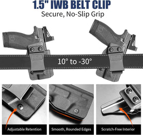 S&W Bodyguard 2.0 IWB Kydex Holster - Optic Cut, Adjustable Cant & Retention, Concealed Carry Inside Waistband, Right Hand