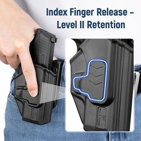 Gun & Flower Belt Clip Holster, OWB Holster for Sig Sauer P365 / P365X / P365 SAS / P365 .380, Index Finger Release, Adjustable Cant, Outside Waistband Carry, Not for XL or XMacro polymerholster