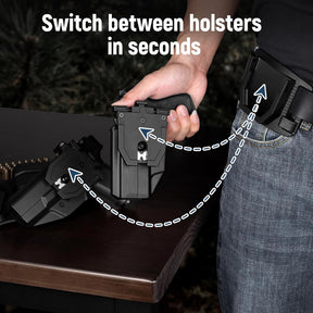 Gun & Flower P365 Quick Release Holster, OWB Holster for Sig Sauer P365X / P 365 SAS / P365 .380 ACP, Fast Detach Base, Index Finger Release, Adjustable Cant, Not for XL/XMacro GUN & FLOWER