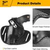 Handmade Leather Holster for S&W J Frame, 38 Special Revolvers Ruger LCR,S&W 442/642, Taurus, Charter, and Other 38 Special Snub Nose Revolvers up to 2.25" Barrel|Gun & Flower