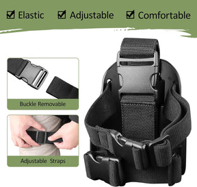 Tactical Level II G17 Drop Leg Holster with Single Mag Pouch for Glock 17/19 Gen3-5, 22/23/31/32 Gen3-4, 19X/44/45 – Kydex Thigh Holster Adjustable Right-Hand Draw