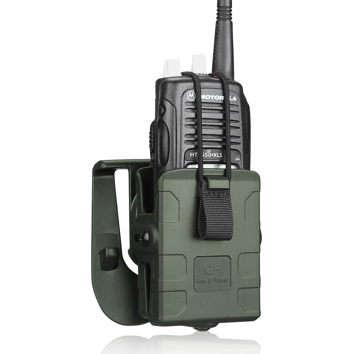 Gun & Flower Universal Tactical Radio Holster for Two-Way Walkie Talkies, Radio Pouch for Motorola, Kenwood, HYTERA Many Types, Law Enforcement Accessories, Adjustable Storage with 1 Pack