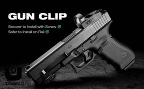 UOOGEAR Universal Rail Gun Clip, Low Profile Concealed Carry Gun Clip Fit: Gun w/Rail 1.31 Inch and Plus