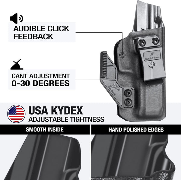 Taurus G3 IWB Kydex Holsters with Claw | Adj. Cant & Retention | Inside Waistband | Right Hand