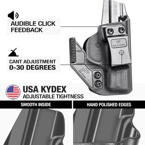 Springfield Hellcat 3" Micro-Compact IWB Kydex Holsters with Claw Adj. Retention | Right Hand