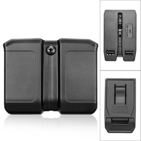 Polymer Universal Double Magazine Holsters Compatible with 9mm/.40 Dual Stack Mags, Belt Clip/Molle Mag Holder Pouch | Gun & Flower