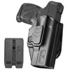 Polymer OWB Holster for Taurus G2C G3C Millennium G2 PT111/PT140 with 1 Pcs Belt Clip and 1 Pcs Molle Attachment Adapter