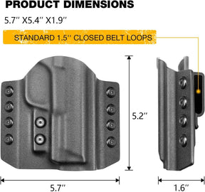 OWB Kydex Holster for M&P 9/40/45 4'' 3.6'' 3.5'' Barrel Model and S&W SD9 VE/SD40 VE - Right Hand | Gun & Flower