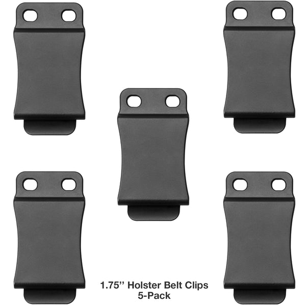 5-Pack 1.5/1.75 Inch Holster Belt Clip for IWB & OWB Sheath | Gun & Flower