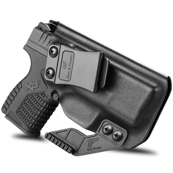 Kydex IWB Holster with Claw for Springfield XD-S XDS 3.3" 9mm/.40S&W/.45 ACP Appendix Cross Draw Concealed Carry Belt Clip Holsters | Gun & Flower