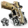 IWB&OWB Convertible Clear Holster with Cool Skull Printing for  Glock 17/19/22/23/31/32/45