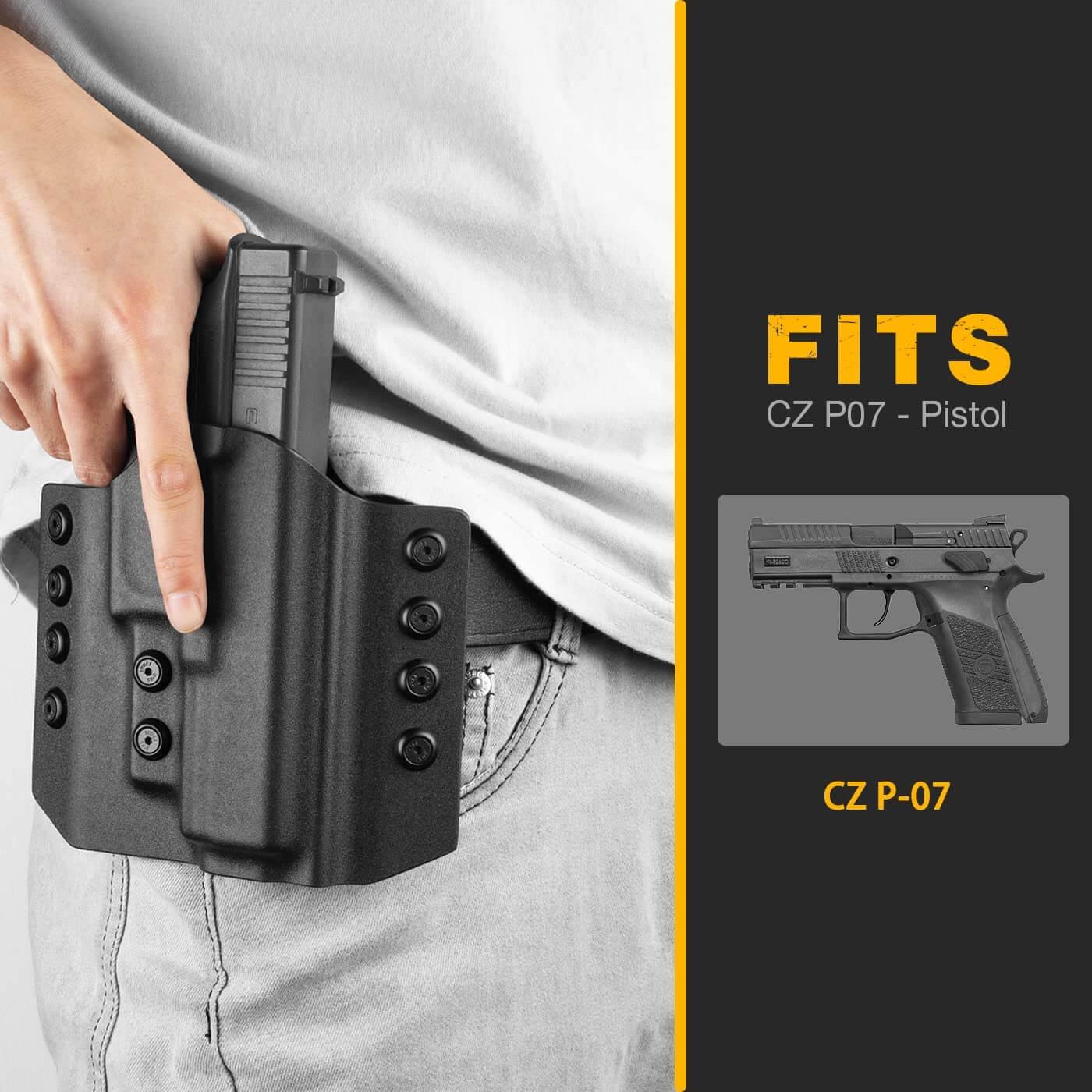 OWB Kydex Holster for CZ P-07 - Right Hand | Gun & Flower