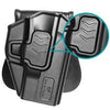 Taurus G3C/G2C/Millennium G2 PT111/PT140 Polymer OWB Paddle Holster Left/Right Hand| Gun & Flower