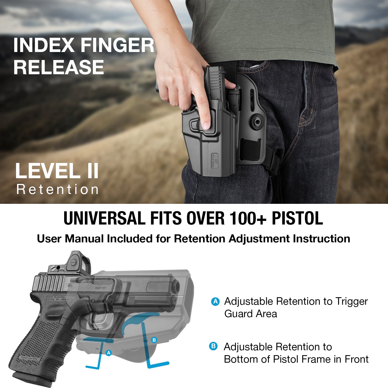 TACTICAL LEG HOLSTER LEVEL II – Houston Gun Holsters, LLC
