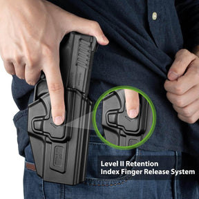 OWB Paddle Holster Index Finger Release for Smith & Wesson Bodyguard 380 Right Hand