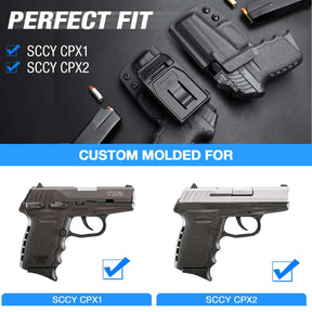 OWB Kydex Holster for SCCY CPX-1 CPX-2 with No Rail, Outside Waistband Holster with Red Dot Sight Optics Cut | Gun & Flower