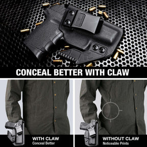 SCCY CPX1 CPX2 with No Rail IWB Kydex Holsters with Claw Fully Trigger Guard Holsters with Wing for fat guys | Gun & Flowers