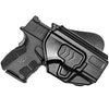 Springfield Armory XD-S 3.3" Barrel Polymer Level II Index Finger Release OWB Open Carry Paddle Holster Fully Trigger Guard Open Muzzle | Gun & Flower