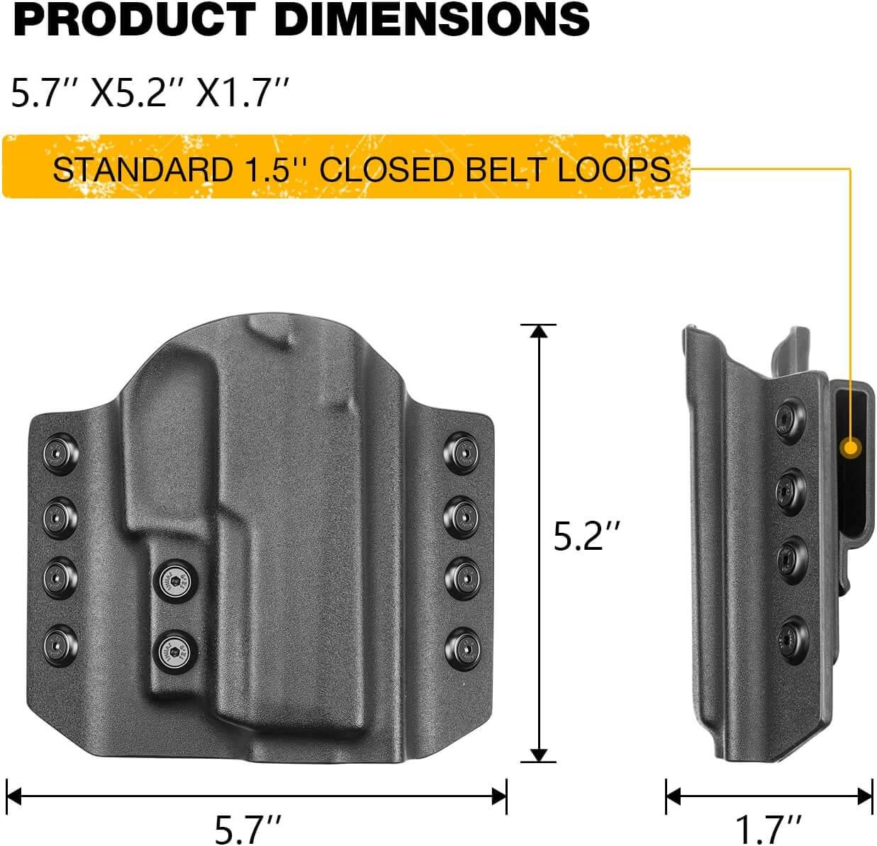 OWB Kydex Holster for Sig P320 Compact Sub Compact丨P320 M18 Carry丨P320 XCarry XCompact - Right Hand | Gun & Flower