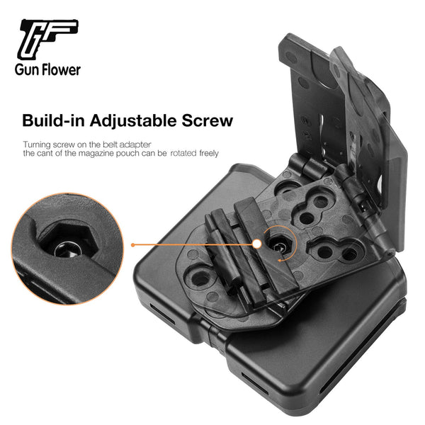 Free Gift Universal Polymer OWB Double Stack Magazine Pouch Fits 9 mm, .40 Caliber  | Gun & Flower
