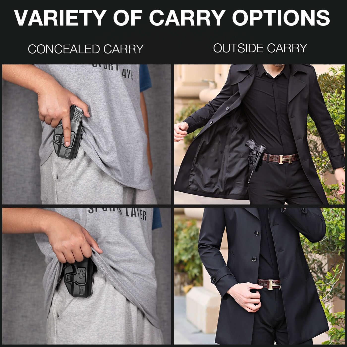 Taurus G2C/G3C OWB Polymer Holster With 1 pcs Paddle  and 1 pcs Molle Attachment Adapters | Gun & Flower