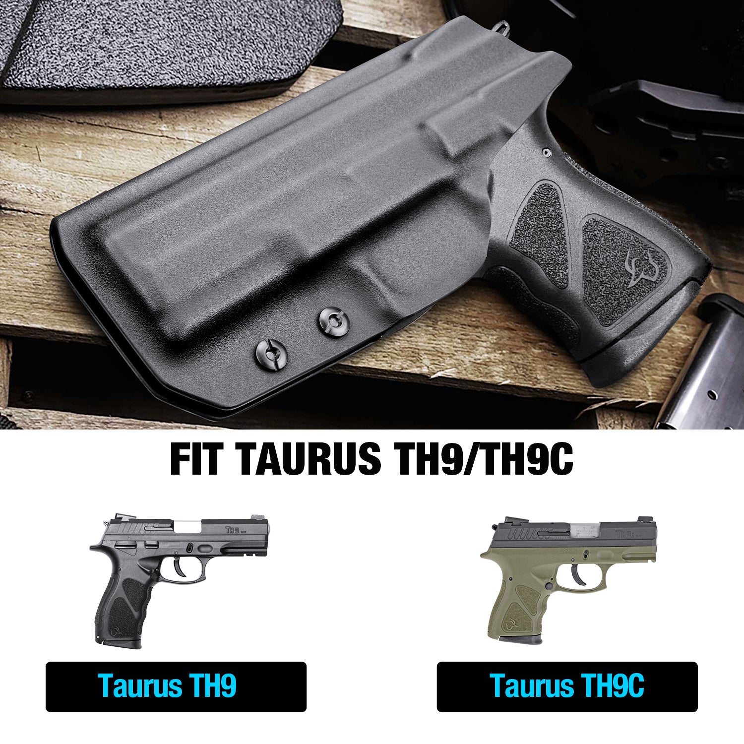 Taurus TH9 IWB Kydex Holster - Made in U.S.A. - Concealed Holsters