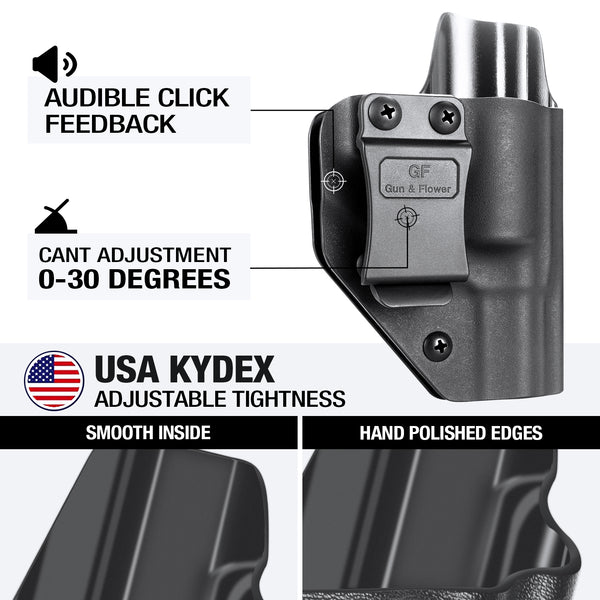 Taurus 85 T85 and S&W 637 642 638 43 442 Revolvers IWB Kydex  Holster Fully Trigger Guard with Red Dot Optics Cut Concealment Carry  | Gun & Flower
