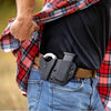 Kydex Handcuff Holster with 9/.40 Double Stack Mag Holder Combo Handcuff Holder for Hinged Handcuff Chain | Gun & Flower