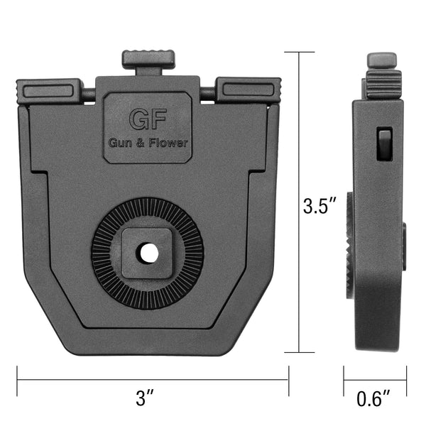360 Degree Rotating Quick Dis./Connect Paddle Adapter for Gun Holsters/Magazine Pouches and Attachments | Gun & Flower