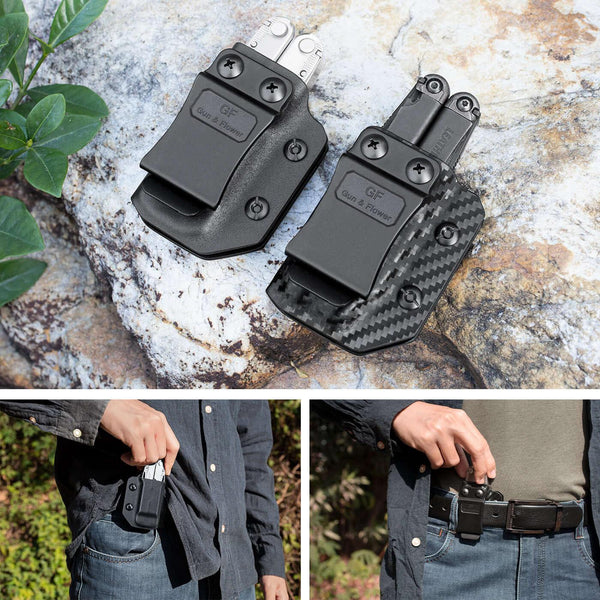 Carbon Fiber Kydex Multitool Sheath for LEATHERMAN WAVE & WAVE + PLUS/REBAR/SURGE HEAVY DUTY/SKELETOOL Multi Tool Pouch